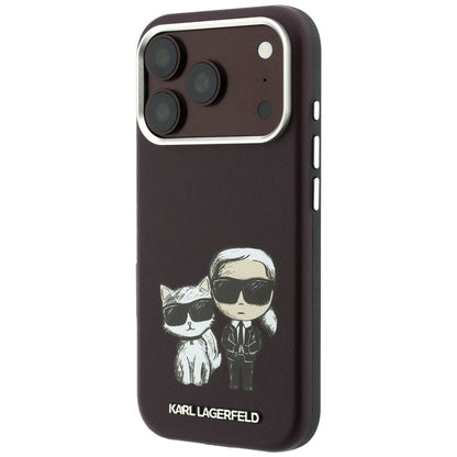MagSafe-Hülle für Apple iPhone 18 Pro / 17 Pro, Karl Lagerfeld, KC Bodies Sketch, Weinrot