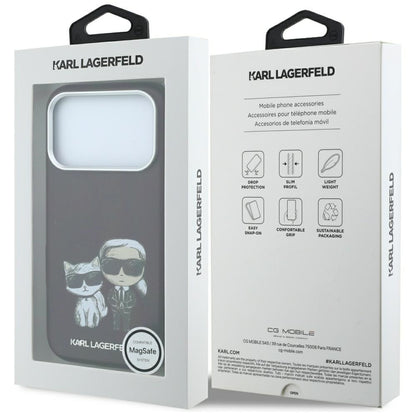 MagSafe-Hülle für Apple iPhone 18 Pro / 17 Pro, Karl Lagerfeld, KC Bodies Sketch, Weinrot