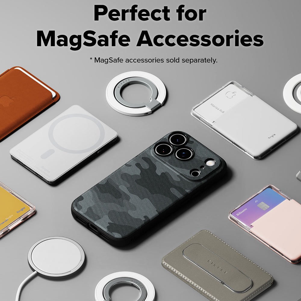 MagSafe-Hülle für Apple iPhone 18 Pro / 17 Pro, Ringke, Onyx, Tarnmuster