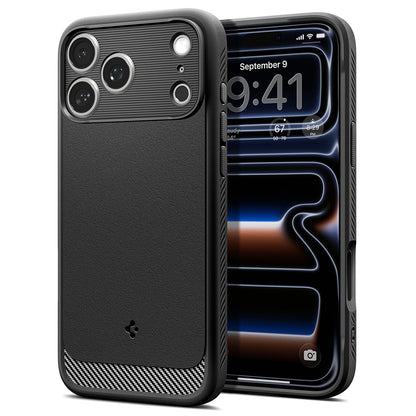 Coque MagSafe pour Apple iPhone 18 Pro / 17 Pro, Spigen, Rugged Armor, Noir Mat ACS12147