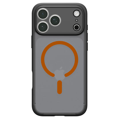 MagSafe-hoes voor Apple iPhone 18 Pro / 17 Pro, Spigen, Ultra Hybrid, Zwart Oranje Satijn ACS12162
