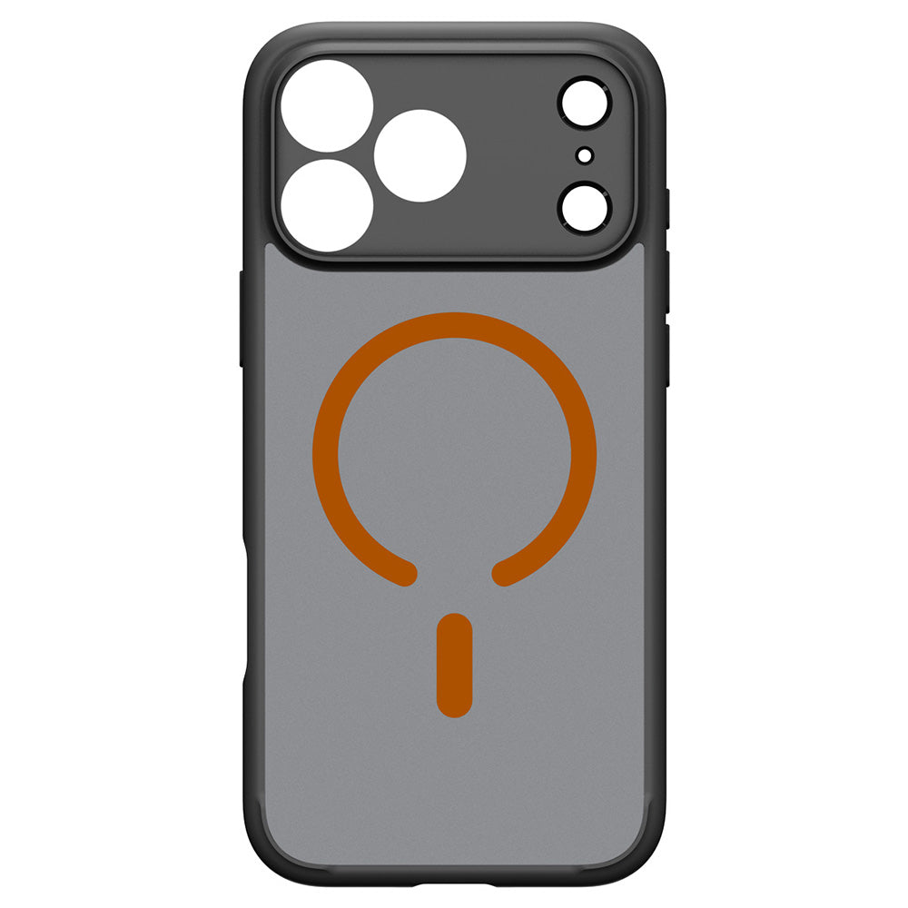 MagSafe-hoes voor Apple iPhone 18 Pro / 17 Pro, Spigen, Ultra Hybrid, Zwart Oranje Satijn ACS12162