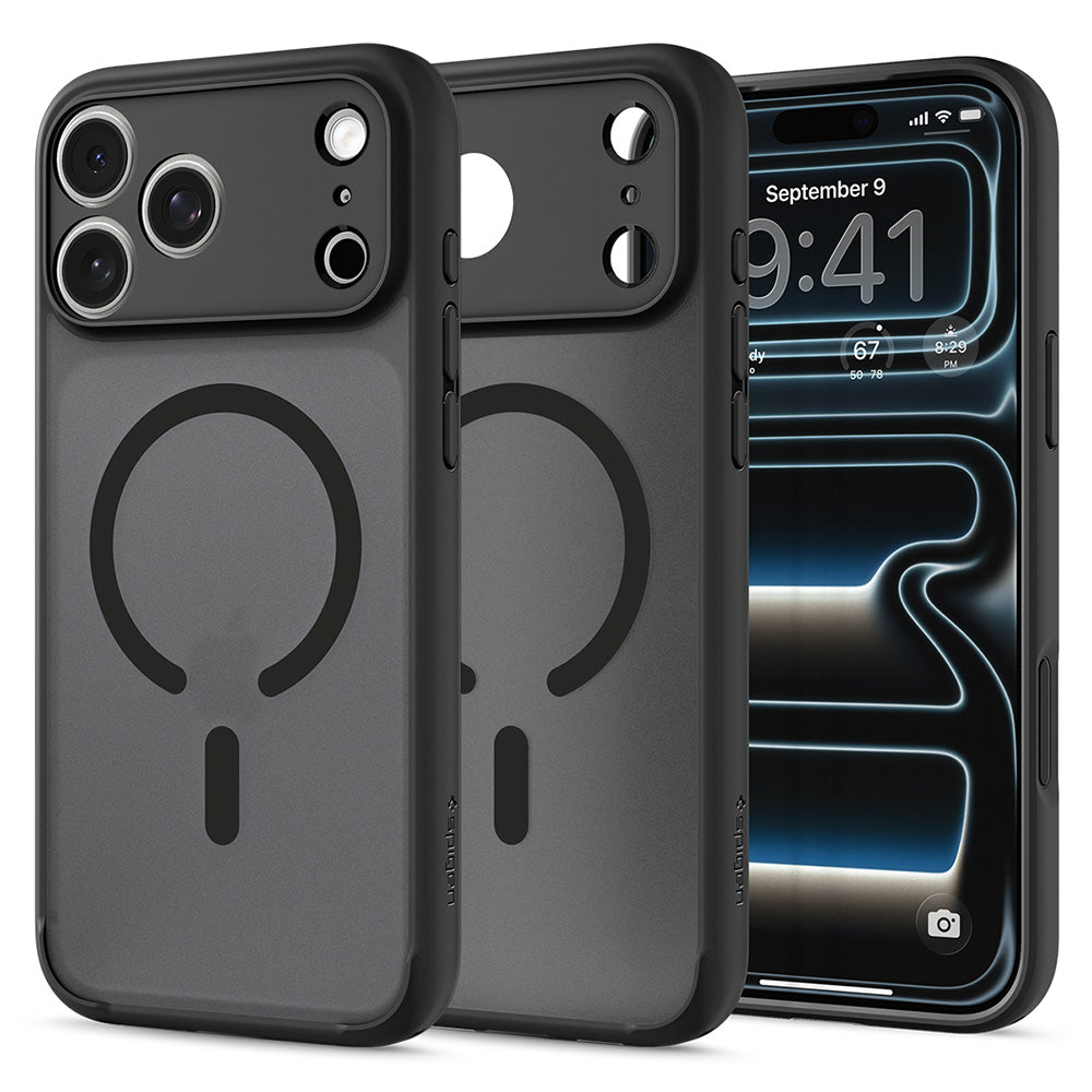 MagSafe-Hülle für Apple iPhone 18 Pro / 17 Pro, Spigen, Ultra Hybrid, Satin Schwarz ACS12160