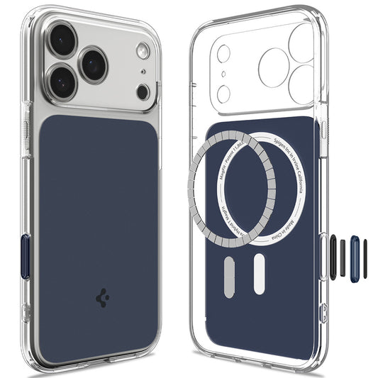 Coque MagSafe pour Apple iPhone 18 Pro / 17 Pro, Spigen, Ultra Hybrid T, Bleu Mat ACS12172