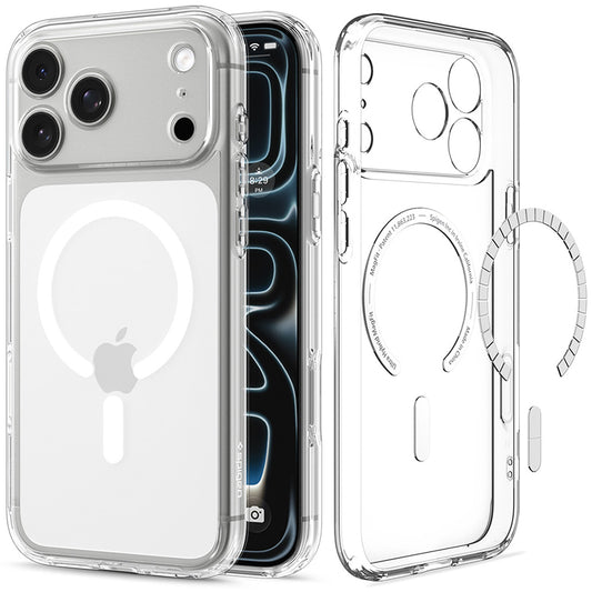 MagSafe-hoes voor Apple iPhone 18 Pro / 17 Pro, Spigen, Ultra Hybrid, Transparant Wit ACS12155