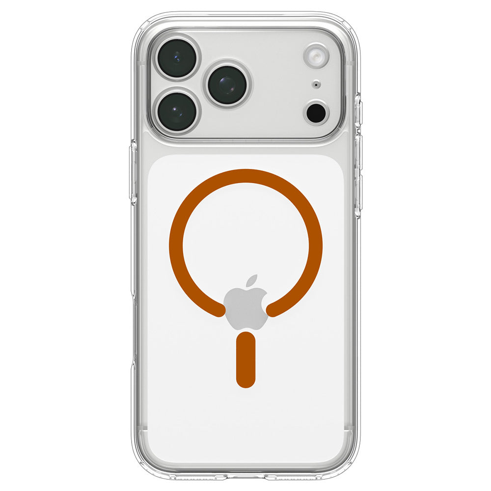 MagSafe-Hülle für Apple iPhone 18 Pro / 17 Pro, Spigen, Ultra Hybrid, Transparent Orange ACS12159