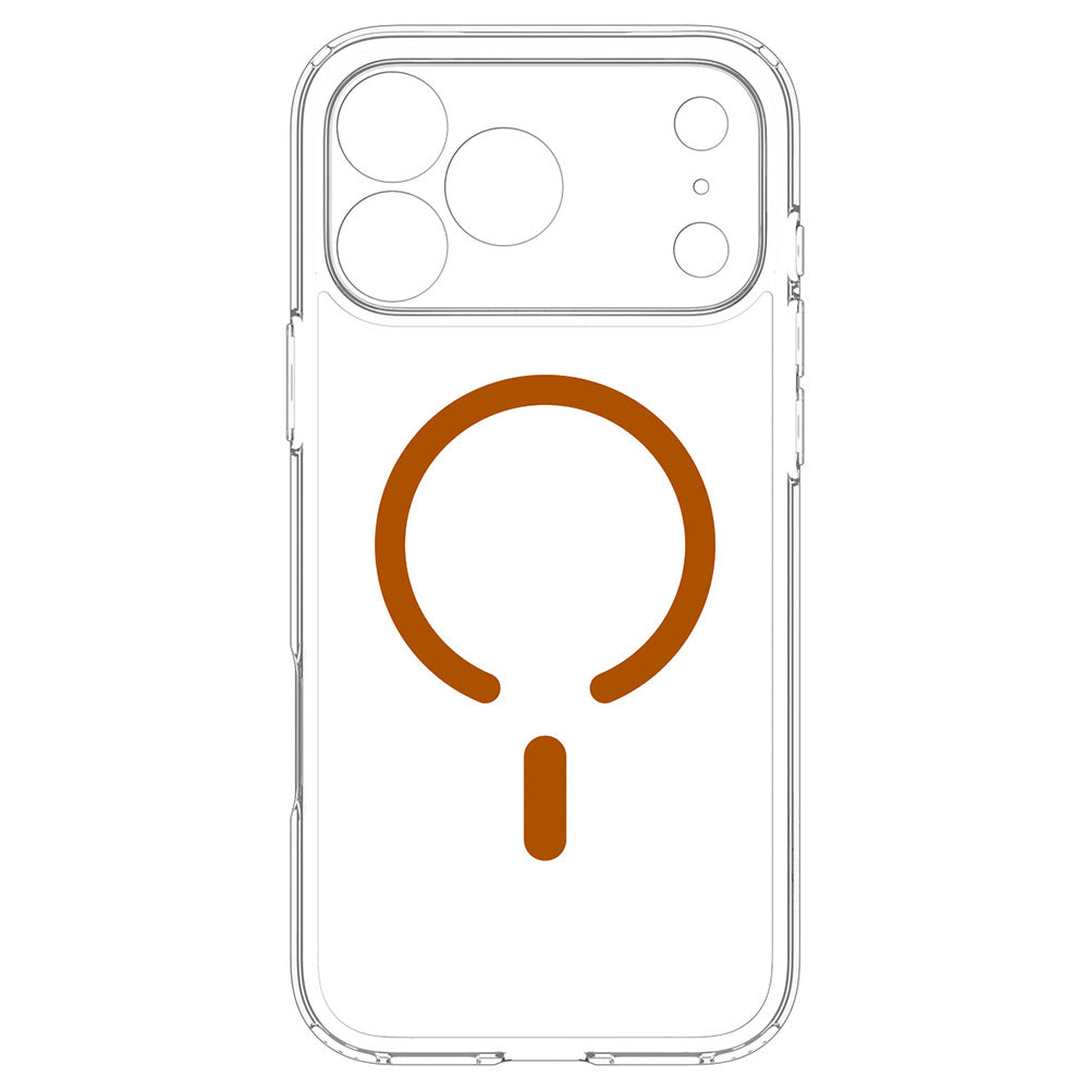 MagSafe-Hülle für Apple iPhone 18 Pro / 17 Pro, Spigen, Ultra Hybrid, Transparent Orange ACS12159