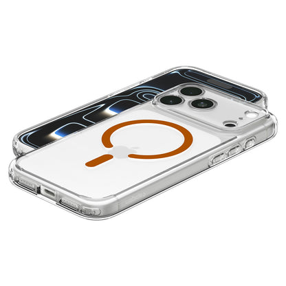 MagSafe-Hülle für Apple iPhone 18 Pro / 17 Pro, Spigen, Ultra Hybrid, Transparent Orange ACS12159