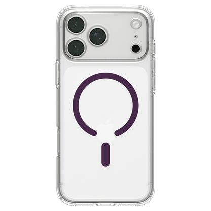 Coque MagSafe pour Apple iPhone 18 Pro / 17 Pro, Spigen, Ultra Hybrid, bordeaux transparent ACS12335