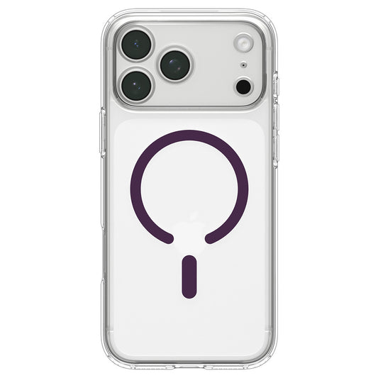 Coque MagSafe pour Apple iPhone 18 Pro / 17 Pro, Spigen, Ultra Hybrid, bordeaux transparent ACS12335