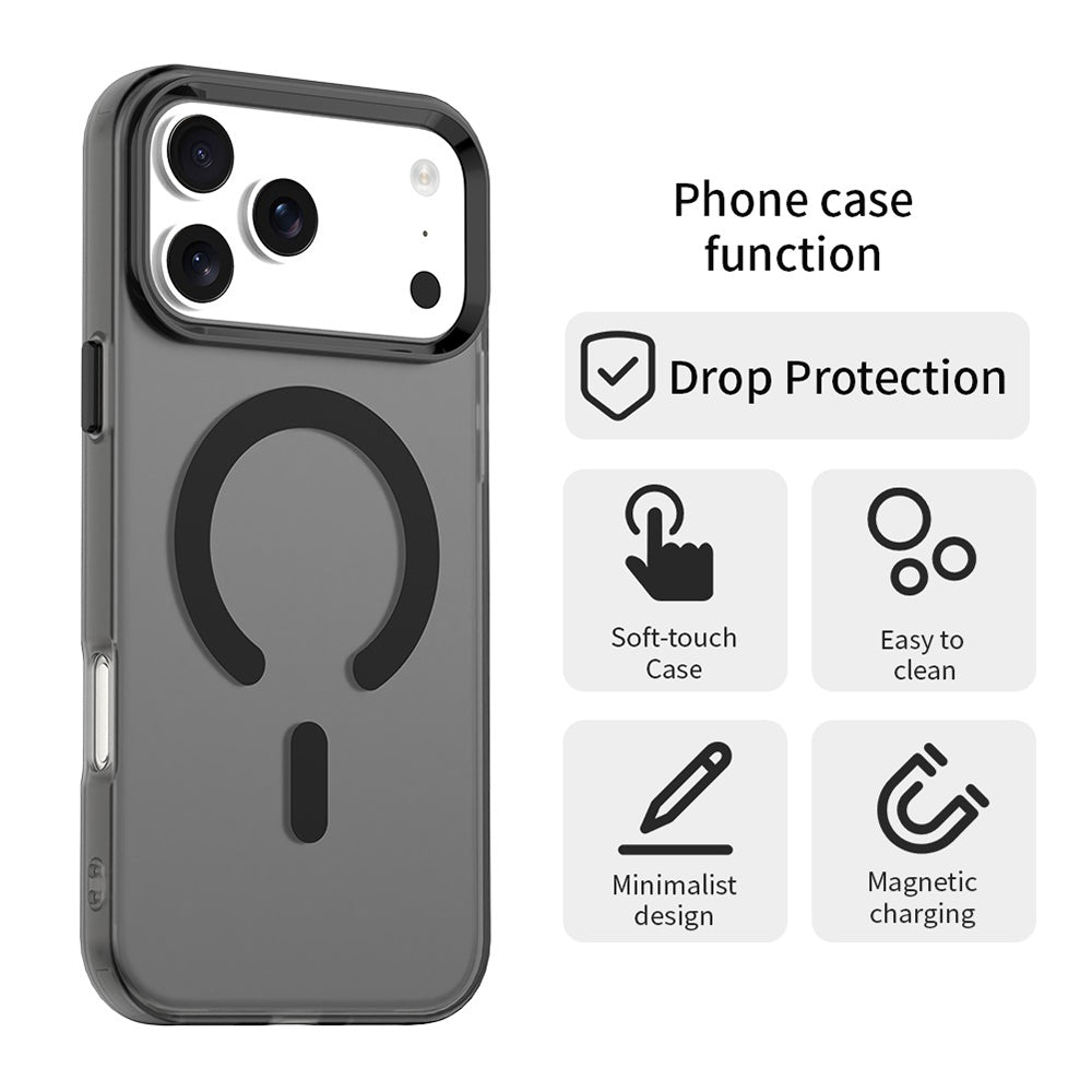 MagSafe-Hülle für Apple iPhone 18 Pro / 17 Pro, Techsuit, CandyCase, Schwarz
