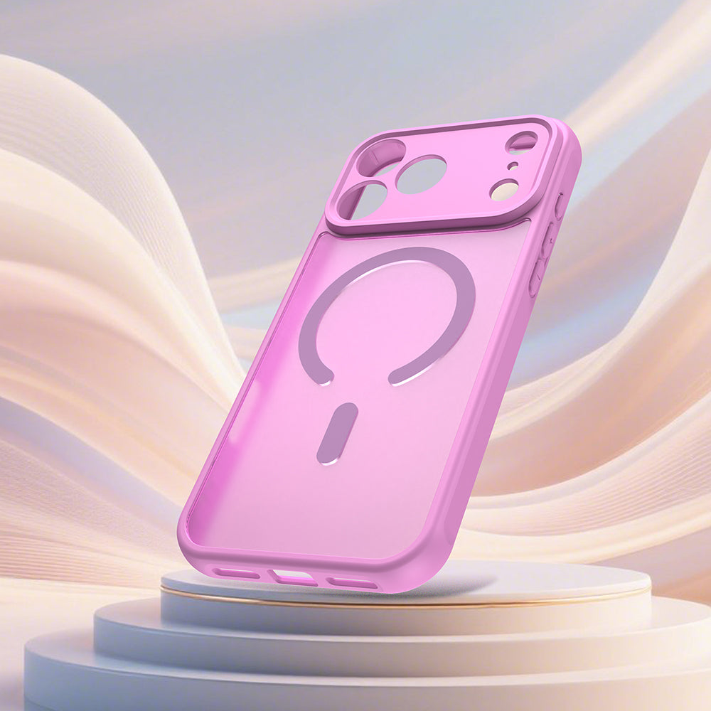 MagSafe Case for Apple iPhone 18 Pro / 17 Pro, Techsuit, HaloFrost II, Pink