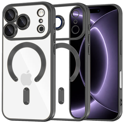 Coque MagSafe pour Apple iPhone 18 Pro / 17 Pro, Techsuit, Luxury Crystal, Noire