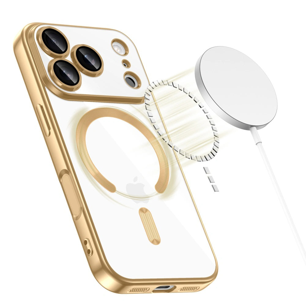 Coque MagSafe pour Apple iPhone 18 Pro / 17 Pro, Techsuit, Luxury Crystal, Noire