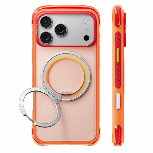 Coque MagSafe pour Apple iPhone 18 Pro / 17 Pro, Torras, O3 Air Core, Orange