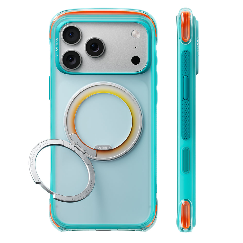 MagSafe-Hülle für Apple iPhone 18 Pro / 17 Pro, Torras, O3 Air Core, Türkis