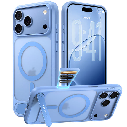 MagSafe-hoes voor Apple iPhone 18 Pro / 17 Pro, Torras, Ostand L1 Guardian, Blauw