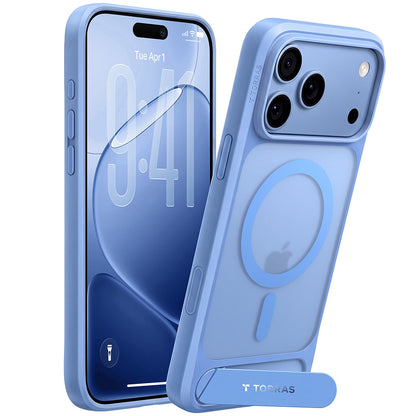 MagSafe-Hülle für Apple iPhone 18 Pro / 17 Pro, Torras, Ostand L1 Guardian, Blau