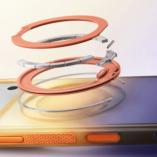 MagSafe-hoesje voor Apple iPhone 18 Pro / 17 Pro, Torras, Ostand O3 Air Gradient, Blauw Oranje