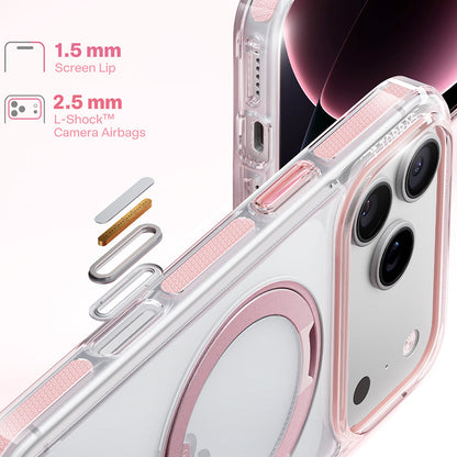 Coque MagSafe pour Apple iPhone 18 Pro / 17 Pro, Torras, Ostand O3 Light, Rose