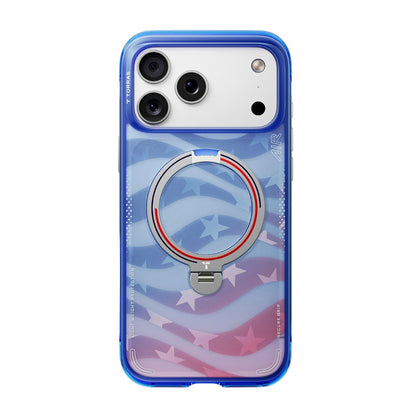 MagSafe-hoes voor Apple iPhone 18 Pro / 17 Pro, Torras, Ostand Q3 Air Football, Blauw