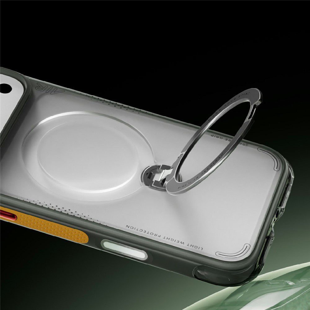 MagSafe-Hülle für Apple iPhone 18 Pro / 17 Pro, Torras, Ostand Q3 Air Football, Grau