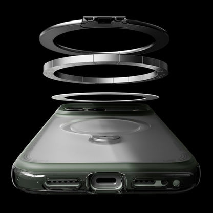 MagSafe-Hülle für Apple iPhone 18 Pro / 17 Pro, Torras, Ostand Q3 Air Football, Grau