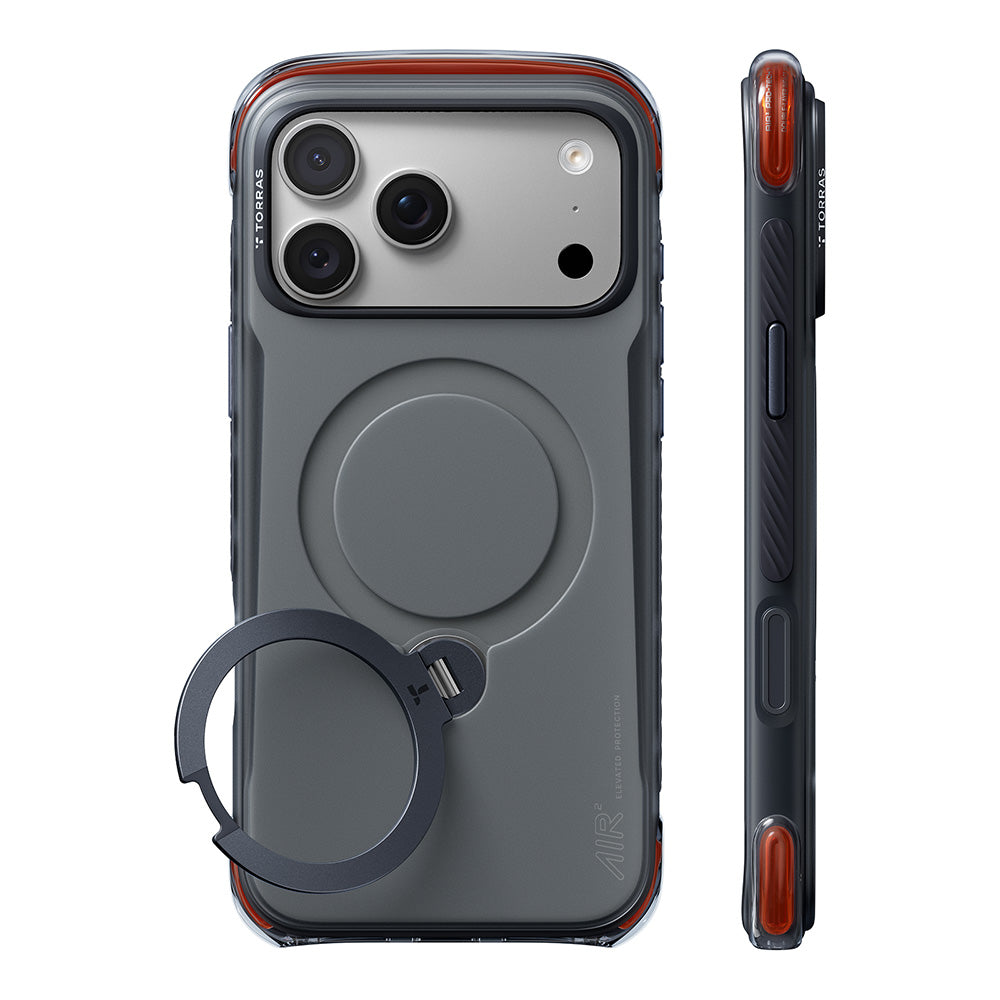 Coque MagSafe pour Apple iPhone 18 Pro / 17 Pro, Torras, Ostand Q3 Air Pro, Noire
