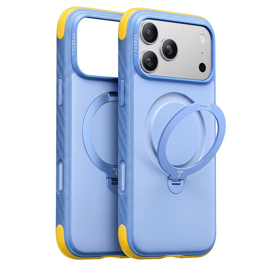 MagSafe-hoes voor Apple iPhone 18 Pro / 17 Pro, Torras, Ostand Q3 Rugged, Blauw