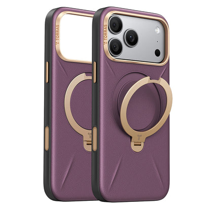 Coque MagSafe pour Apple iPhone 18 Pro / 17 Pro, Torras, QPRO Leather, Violet
