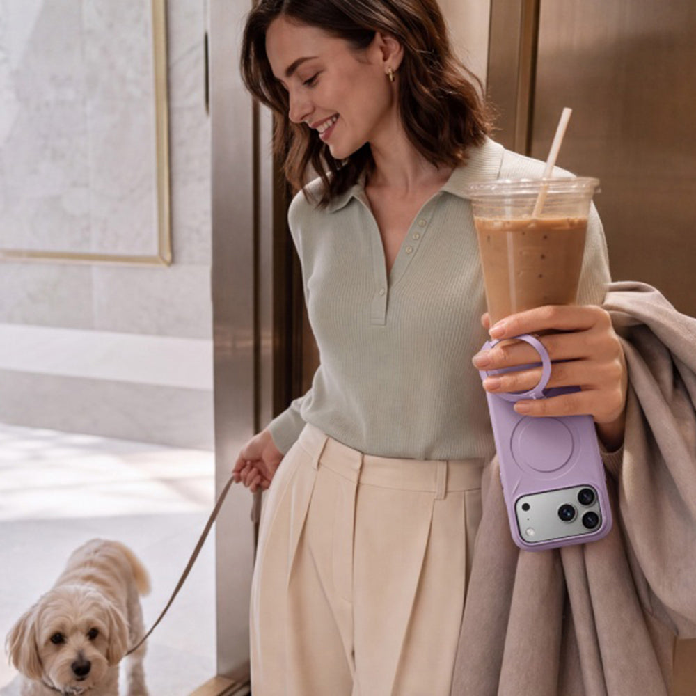Coque MagSafe pour Apple iPhone 18 Pro / 17 Pro, Torras, QPRO Silicone, Violet