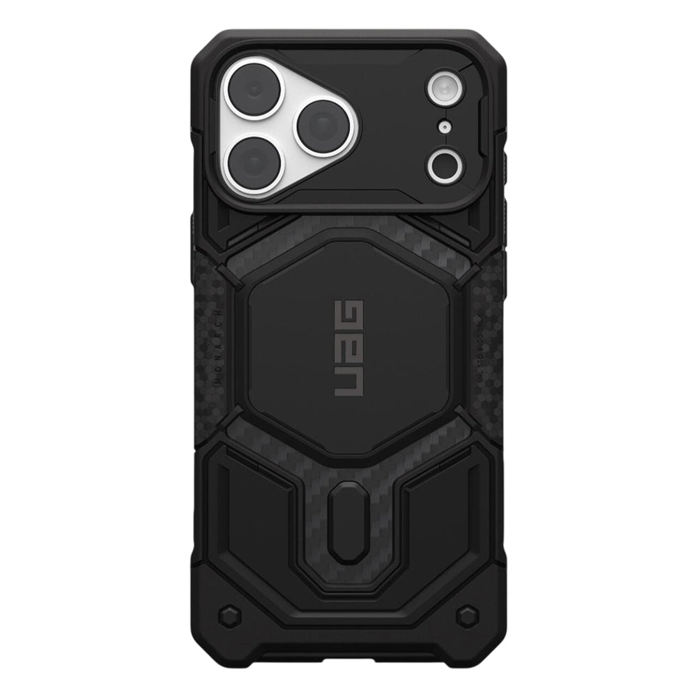 MagSafe-Hülle für Apple iPhone 18 Pro / 17 Pro, Urban Armor Gear, Monarch Pro Carbon, Schwarz