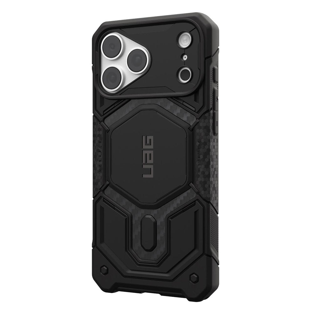 MagSafe-Hülle für Apple iPhone 18 Pro / 17 Pro, Urban Armor Gear, Monarch Pro Carbon, Schwarz