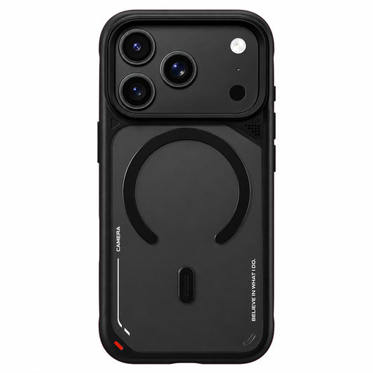 Coque MagSafe pour Apple iPhone 18 Pro Max / 17 Pro Max, Blueo, support avec dissipation thermique, noire satinée