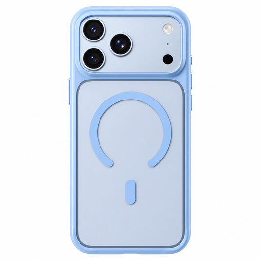 Coque MagSafe pour Apple iPhone 18 Pro Max / 17 Pro Max, Blueo, douce pour la peau et antichoc, bleu satiné