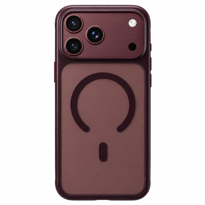 Coque MagSafe pour Apple iPhone 18 Pro Max / 17 Pro Max, Blueo, douce pour la peau et antichoc, bordeaux satiné