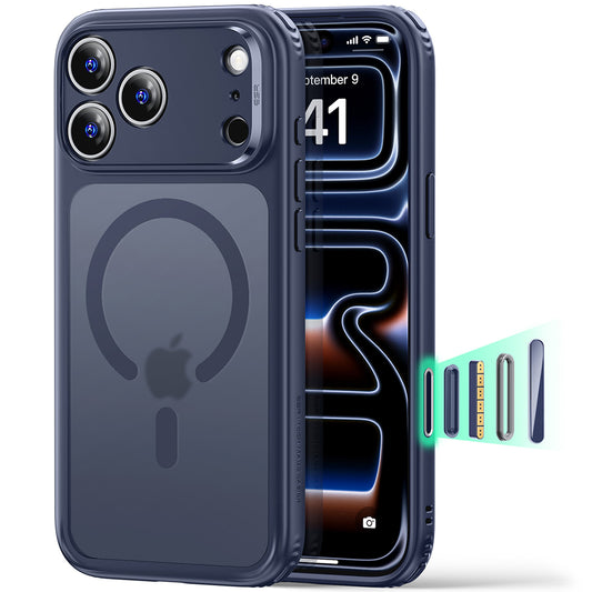 Coque MagSafe pour Apple iPhone 18 Pro Max / 17 Pro Max, ESR, Classic Hybrid, Bleu Satiné