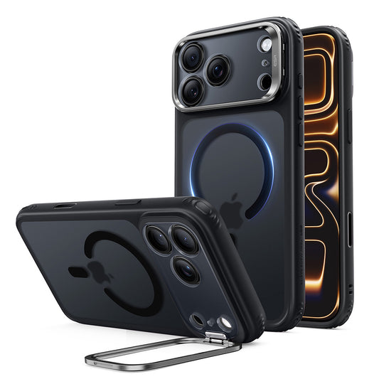 MagSafe-hoesje voor Apple iPhone 18 Pro Max / 17 Pro Max, ESR, Classic Hybrid Kickstand, Zwart Satijn