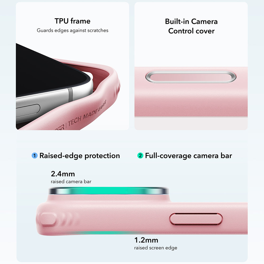 Coque MagSafe pour Apple iPhone 18 Pro Max / 17 Pro Max, ESR, Classic Hybrid Kickstand, Rose Satiné