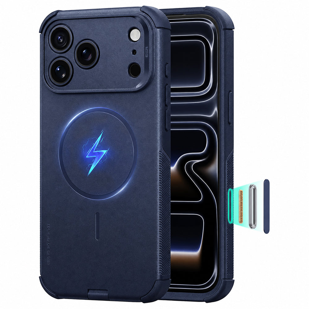 Coque MagSafe pour Apple iPhone 18 Pro Max / 17 Pro Max, ESR, Cyber, Bleu marine