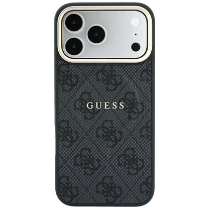 MagSafe Case for Apple iPhone 18 Pro Max / 17 Pro Max, Guess, 4G Embossed Classic, Black