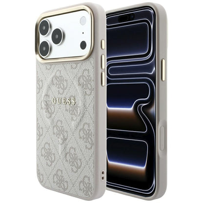 Coque MagSafe pour Apple iPhone 18 Pro Max / 17 Pro Max, Guess, 4G Embossed Classic, Rose
