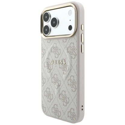 Coque MagSafe pour Apple iPhone 18 Pro Max / 17 Pro Max, Guess, 4G Embossed Classic, Rose