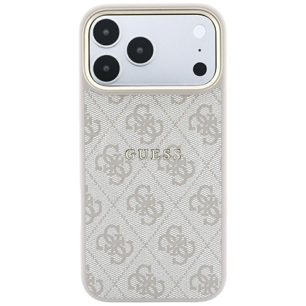 Coque MagSafe pour Apple iPhone 18 Pro Max / 17 Pro Max, Guess, 4G Embossed Classic, Rose
