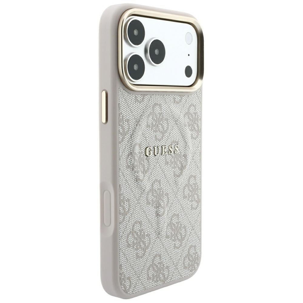 Coque MagSafe pour Apple iPhone 18 Pro Max / 17 Pro Max, Guess, 4G Embossed Classic, Rose
