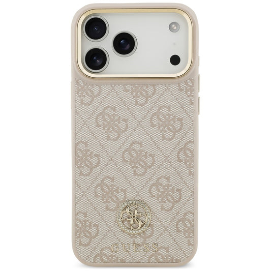 MagSafe-hoesje voor Apple iPhone 18 Pro Max / 17 Pro Max, Guess, 4G Strass-logo, roze