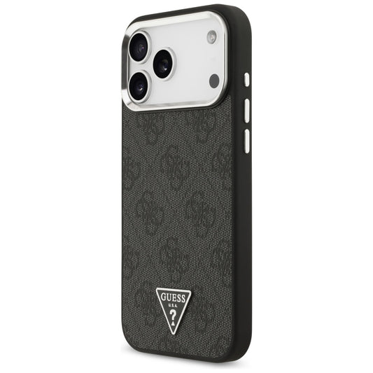 Coque MagSafe pour Apple iPhone 18 Pro Max / 17 Pro Max, Guess, Logo Triangle 4G, Noire