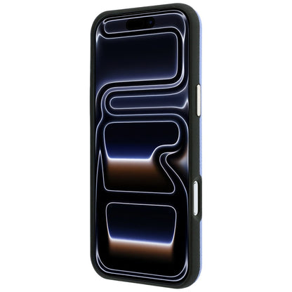 Coque MagSafe pour Apple iPhone 18 Pro Max / 17 Pro Max, Guess, Logo Strass Rond Grainé, Bleu