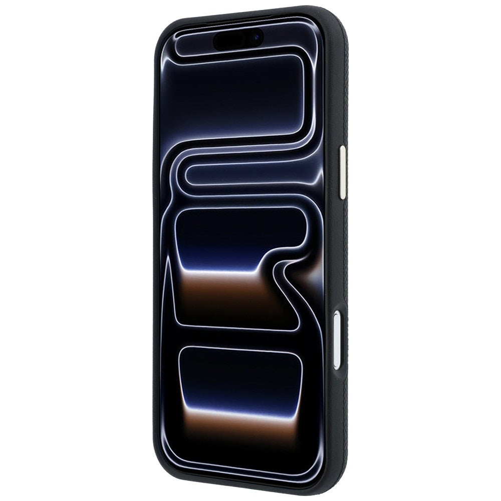 Coque MagSafe pour Apple iPhone 18 Pro Max / 17 Pro Max, Guess, Logo Strass Rond Granulé, Noire