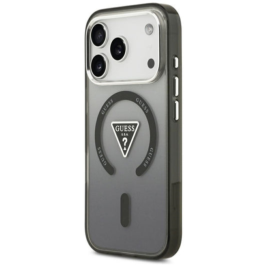 MagSafe-hoesje voor Apple iPhone 18 Pro Max / 17 Pro Max, Guess, IML Gradient Triangle Logo, zwart